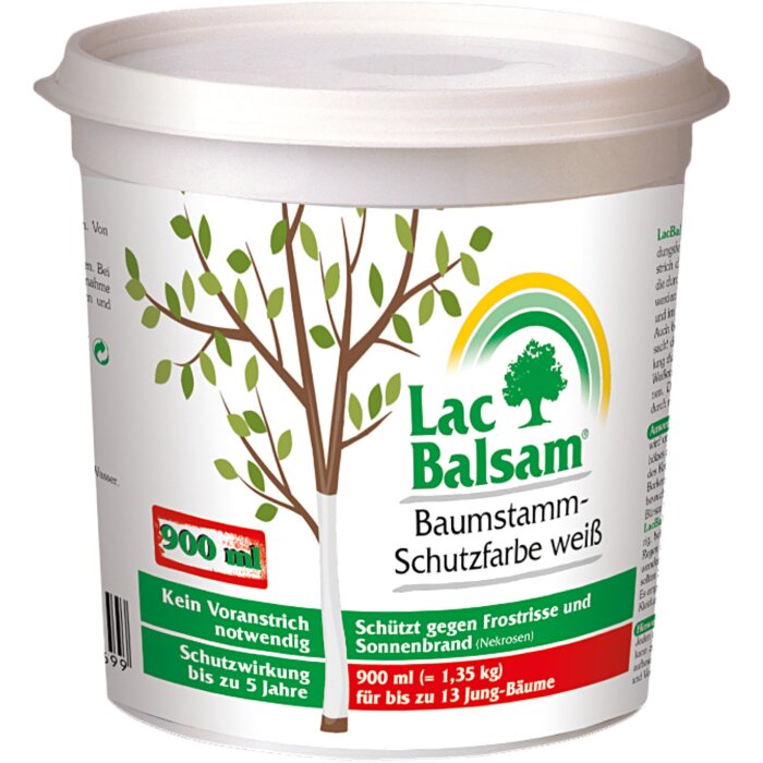 LacBalsam Baumstamm-Schutzfarbe wei 900 ml Eimer