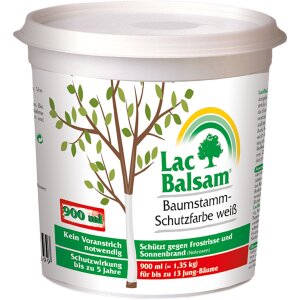 LacBalsam Baumstamm-Schutzfarbe weiß 900 ml Eimer
