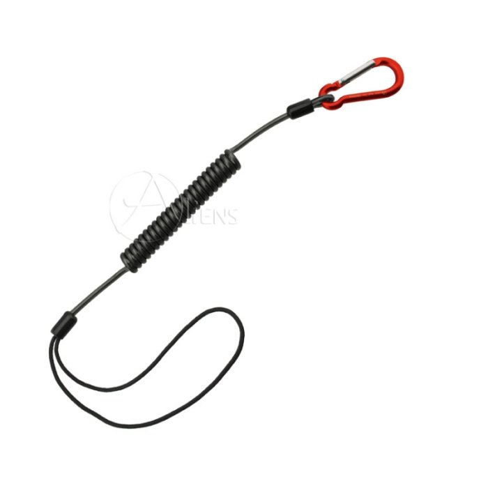 Aliens Spiralkabel 4 mm mit Mini Schraub Karabiner