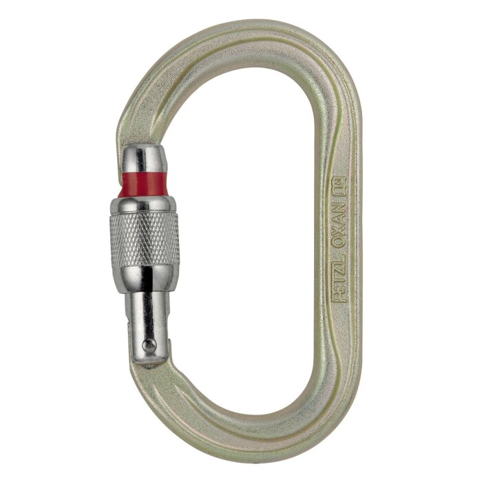 Petzl Oxan Screw-Lock steel 38 kN silber