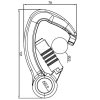 Aliens Stahlkarabiner Captive Eye steel trilock 45 kN