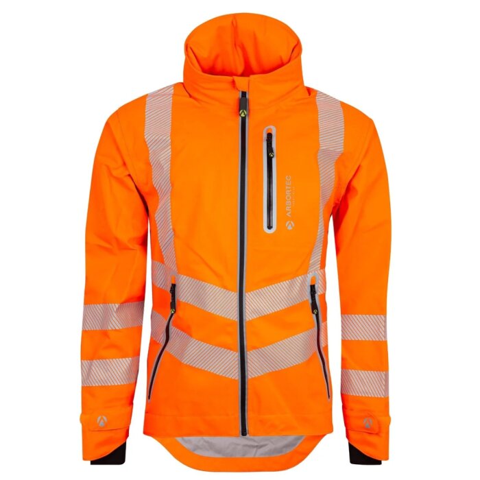 Arbortec Full Zip Waterproof Smock orange Hi-Vis ATHV4420