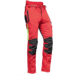 AX-MEN Sommer-Schnittschutzhose rot XS langgestellt -...