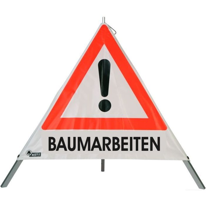 Nestle Faltsignal Warnpyramide Baumarbeiten 70 cm