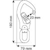 Camp Cable Adjuster Stahl Kurzsicherung Swivel Hook 5 m